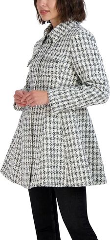 Laundry by Shelli Segal Women's Fit and Flare Plaid Fabric Jacket in Kuwait