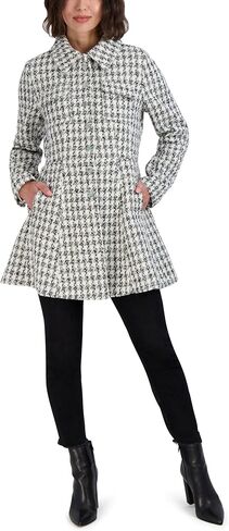 Laundry by Shelli Segal Women's Fit and Flare Plaid Fabric Jacket in Kuwait