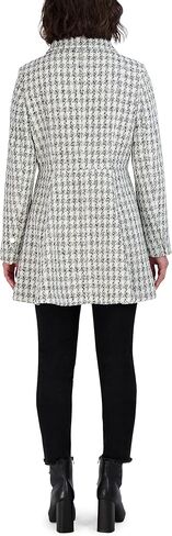 Laundry by Shelli Segal Women's Fit and Flare Plaid Fabric Jacket in Kuwait