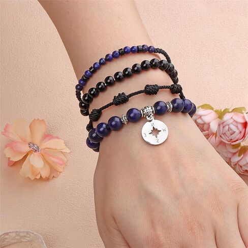 زميل العمل ترك الهدايا هدايا التقاعد للنساء الرجال الخرز الكريستال الطبيعي مجموعة سوار وداع وداعا الذهاب بعيدا وظيفة جديدة حظا سعيدا الفيل البوصلة المجوهرات فكرة هدية لأصدقاء المعلم رئيسه in Kuwait