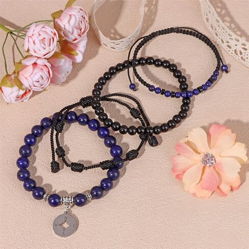 زميل العمل ترك الهدايا هدايا التقاعد للنساء الرجال الخرز الكريستال الطبيعي مجموعة سوار وداع وداعا الذهاب بعيدا وظيفة جديدة حظا سعيدا الفيل البوصلة المجوهرات فكرة هدية لأصدقاء المعلم رئيسه in Kuwait