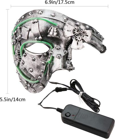 قناع Coddsmz Masquerade Mask Steampunk Phantom of The Opera Mechanical Venetian Party Mask in Kuwait