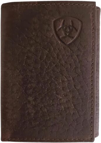 ARIAT Trifold Wallet Emboss Corner Logo Brown One Size in Saudi Arabia