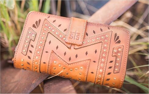 STS Ranchwear Wayfarer Chelsea Wallet With Brass Accents, Cowgirl Chick, Western in Kuwait