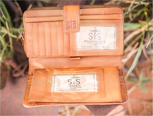 STS Ranchwear Wayfarer Chelsea Wallet With Brass Accents, Cowgirl Chick, Western in Kuwait