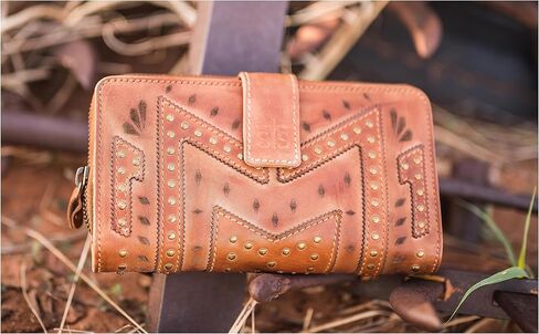 STS Ranchwear Wayfarer Chelsea Wallet With Brass Accents, Cowgirl Chick, Western in Kuwait