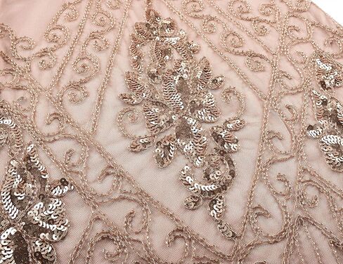 PrettyGuide Women's 1920s Dress Sequin Art Deco Flapper Dress with Sleeve in Kuwait