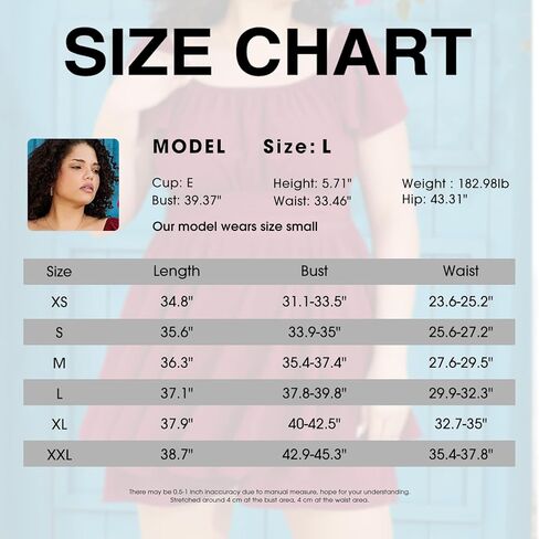 فستان Byinns نسائي مقاس كبير وأكمام مكشكشة وربطة عنق مربعة من الخلف على شكل حرف a واسعة الساق وجذابة وأنيقة in Kuwait