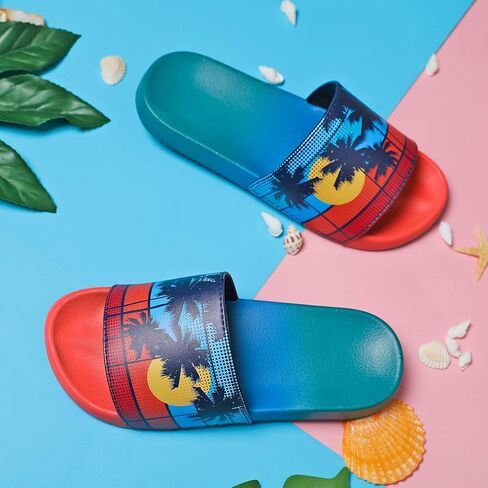 صنادل Veittes Kid's Girl Boy Pool Slide، سهلة الارتداء على الشاطئ ودش الاستحمام اللامعة للأطفال الأصغر سنًا. in Kuwait