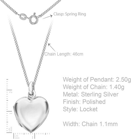 توسكانا فضة المرأة الاسترليني فضة القلب قلادة/قلادة المنجد in Kuwait