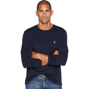 Nautica Men's Long Sleeve Solid Crew Neck T-Shirt