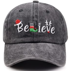 Splash Brothers Customized Merry Christmas Hats for Men Women, Funny Adjust Cotton Embroidered Xmas Holiday Baseball Cap
