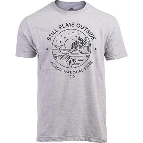 Still Plays Outside Hiking Tee | Funny Hiker Camping Camper Outdoors Men Women Shirt in Saudi Arabia