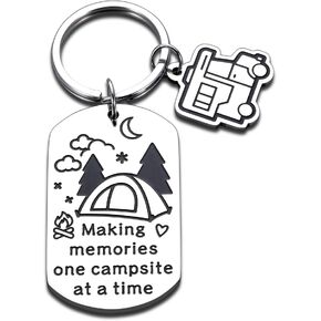 Camper Keychain RV Camper Keyring Camping Gifts for Campers Camp Lovers Camper Accessories for Travel Trailers Camping Gifts for Women Men Funny Camper Keychains Birthday Christmas Gifts for Campers in Saudi Arabia