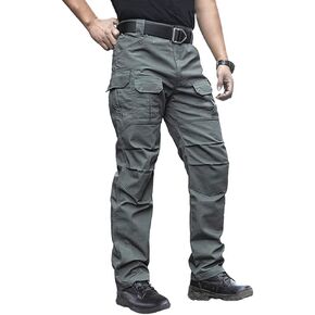 NAVEKULL Men's Outdoor Tactical Pants Rip Stop Lightweight Waterproof Military Combat Cargo Work Hiking Pants