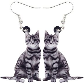 Bonsny Acrylic Drop Dangle Sweet Cat Earrings Jewelry For Women Girls Kids Gift Charms accessories