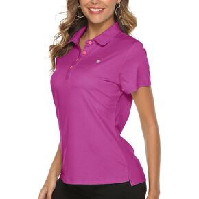 Gopune Women's Golf Polo Shirts Lightweight Quick Dry 4 Buttons Short Sleeve Shirts for Tennis