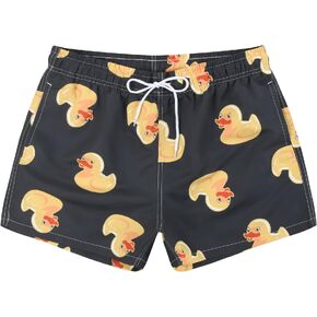Men's Duck Swim Trunks Bathing Suits Swimming Shorts with Mesh Liner