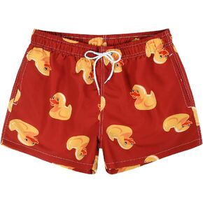 Men's Duck Swim Trunks Bathing Suits Swimming Shorts with Mesh Liner