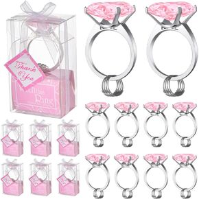 50 سلسلة مفاتيح على شكل خاتم ألماس مناسبة لهدايا الزفاف وهدايا الزفاف والديكورات وهدايا تعميد الأطفال والهدايا التذكارية (وردي) in Kuwait