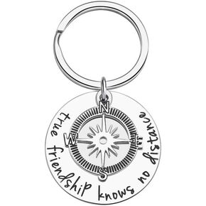 أفضل صديق هدية سلسلة مفاتيح للنساء الرجال في سن المراهقة بنات صداقة حقيقية تعرف لا مسافة طويلة الصداقة الذهاب بعيدا البوصلة هدية حلقة مفاتيح مجوهرات عيد ميلاد الزفاف in Kuwait