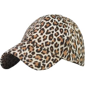 Foetest Adjustable Baseball Cap Leopard Print Hat Cotton Sunhat Headwear Outdoor Sports Cap