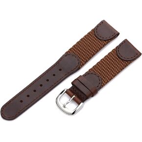 Hadley-Roma Men's MSM866RA 160 16-mm Black 'Swiss-Army' Style Nylon and Leather Watch Strap in Saudi Arabia