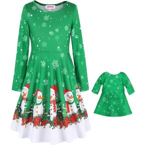 JESKIDS Doll and Girls Matching Outfits Unicorn Dress Sleeveless Sundress 18" Doll 3-9 Years