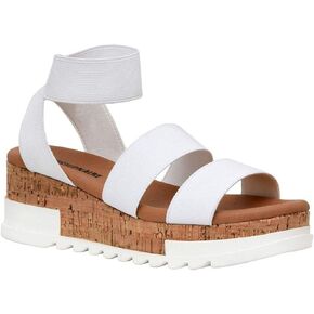CUSHIONAIRE Women's Naomi Cork Wedge Sandal +Wide Widths Available