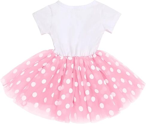 Baby Girls 1st 2nd Birthday Outfit Mouse Ladybug Dress Headband Polka Dots Tutu Skirt Set ONE Cake Smash Photo Shoot in Saudi Arabia