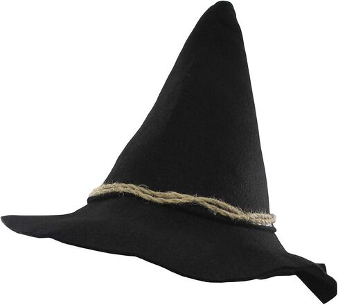 Adult Deluxe Felt Scarecrow Hat - Oktoberfest Wizard Witch Hillbilly Costume Hat, Black, One Size in Saudi Arabia