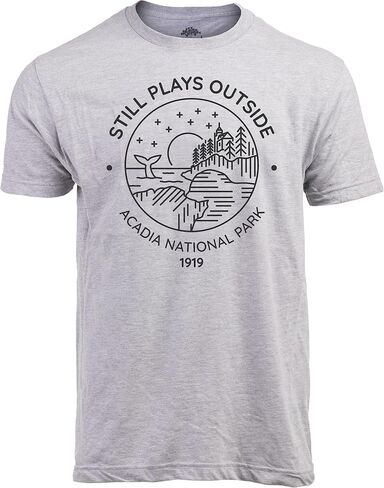 Still Plays Outside Hiking Tee | Funny Hiker Camping Camper Outdoors Men Women Shirt in Kuwait