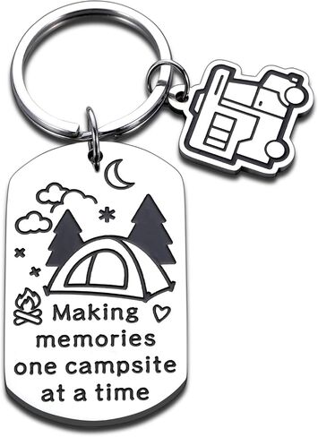 Camper Keychain RV Camper Keyring Camping Gifts for Campers Camp Lovers Camper Accessories for Travel Trailers Camping Gifts for Women Men Funny Camper Keychains Birthday Christmas Gifts for Campers in Saudi Arabia