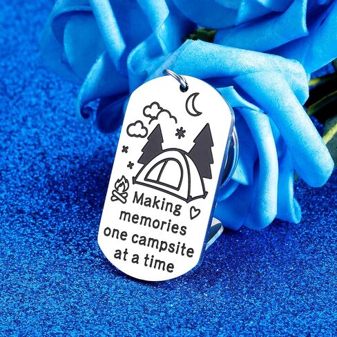Camper Keychain RV Camper Keyring Camping Gifts for Campers Camp Lovers Camper Accessories for Travel Trailers Camping Gifts for Women Men Funny Camper Keychains Birthday Christmas Gifts for Campers in Saudi Arabia