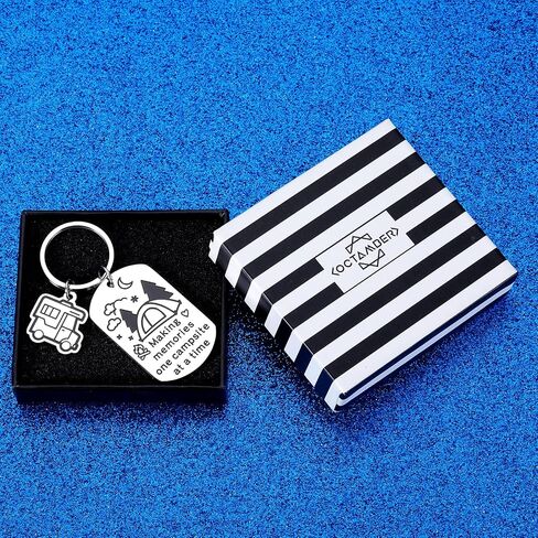 Camper Keychain RV Camper Keyring Camping Gifts for Campers Camp Lovers Camper Accessories for Travel Trailers Camping Gifts for Women Men Funny Camper Keychains Birthday Christmas Gifts for Campers in Saudi Arabia