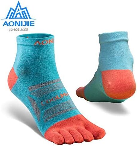 AONIJIE 3 Pairs Toe Socks for Men and Women High Performance Athletic Running Five Finger Socks, Mini-Crew in Kuwait