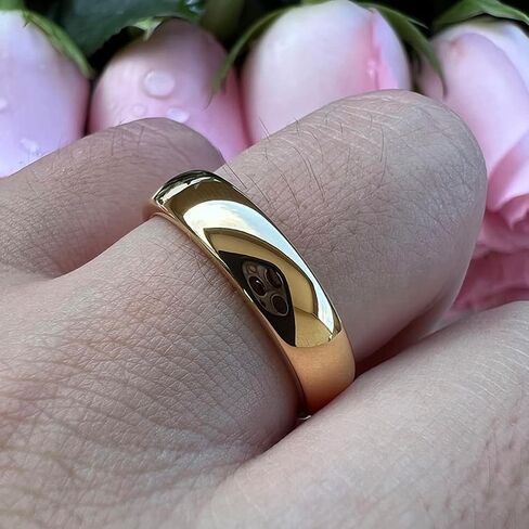 TUTISS 4mm 6mm 8mm 10mm Gold Tungsten Rings for Men Women Engagement Wedding Bands Domed Polished I Love You Engraved Comfort Fit in Saudi Arabia