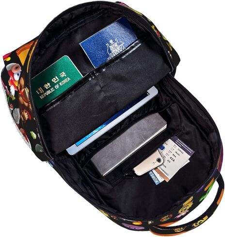 حقيبة ظهر Dibhhui للمراهقين مقاس 15.7 بوصة حقيبة ظهر كارتون بروس خفيفة الوزن للسفر كاجوال Daypack ثلاثية الأبعاد مطبوعة للألعاب على شكل شخصية حقيبة كتب قابلة للتعديل حقيبة كتف للأولاد والبنات هدية (أزرق) in Kuwait