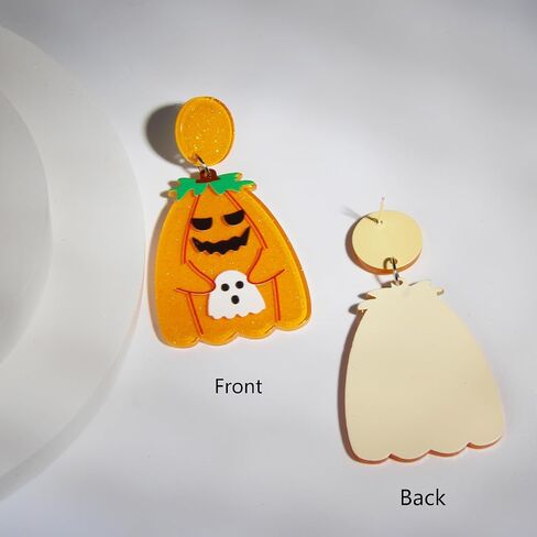 Jessery Pumpkin Earrings Ghost Earrings Halloween Earrings for Women Girls Cute Halloween Earrings Halloween Earrings Studs Hypoallergenic Acrylic Halloween Earrings Halloween Dangle Earrings Fun Earrings Halloween Jewelry for Women in Saudi Arabia