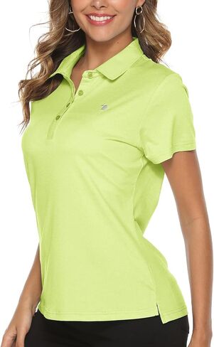 Gopune Women's Golf Polo Shirts Lightweight Quick Dry 4 Buttons Short Sleeve Shirts for Tennis in Kuwait
