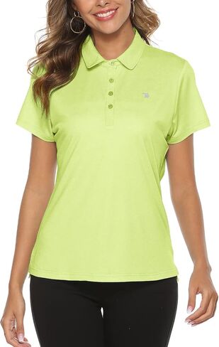 Gopune Women's Golf Polo Shirts Lightweight Quick Dry 4 Buttons Short Sleeve Shirts for Tennis in Kuwait