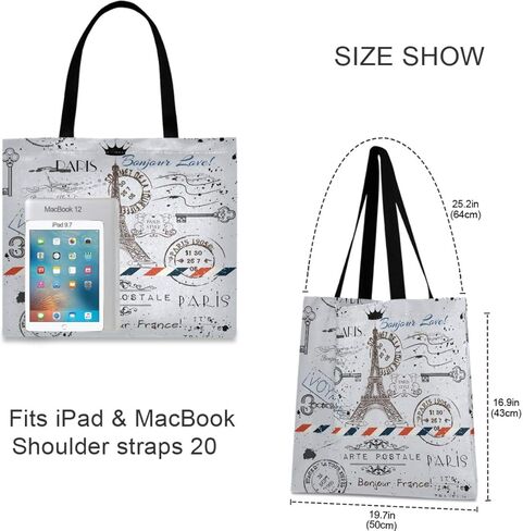 visesunny Women's Large Canvas Tote Shoulder Bag Cute Ladybug Top Storage Shopping Bag Casual Reusable Tote Bag for Beach,Travel,Groceries,Books in Kuwait