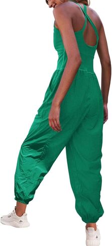 ReachMe Womens Running Onesie Workout Rompers One Piece Gym Exercise Jumpsuits Hiking Pants with Pockets Climb Outfits in Kuwait