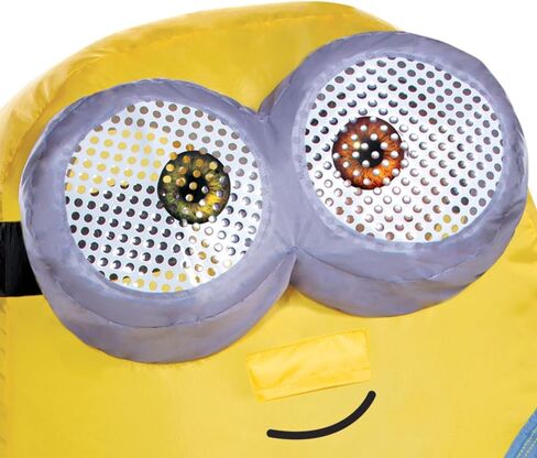 زي مينيونز قابل للنفخ من ديسجايز بوب للأطفال، زي مينيونز الرسمي للهالوين، بدلة نفخ مع مروحة، مقاس الطفل (حتى 7-8) in Kuwait