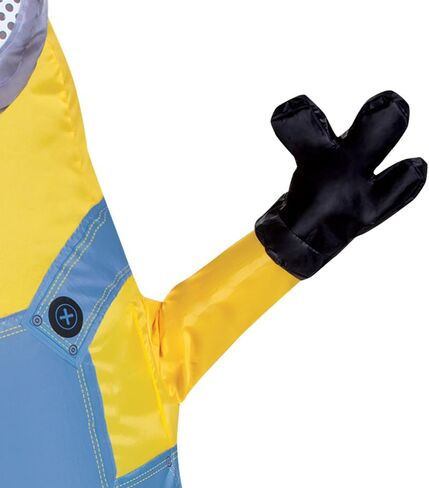 زي مينيونز قابل للنفخ من ديسجايز بوب للأطفال، زي مينيونز الرسمي للهالوين، بدلة نفخ مع مروحة، مقاس الطفل (حتى 7-8) in Kuwait