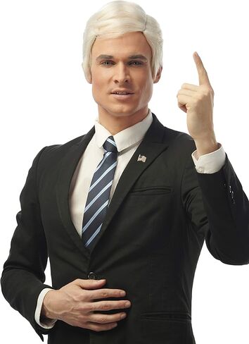 ثقافة الأزياء من فرانكو نوفلتي شعر مستعار للمرشح الرئاسي للرجال - أبيض in Kuwait
