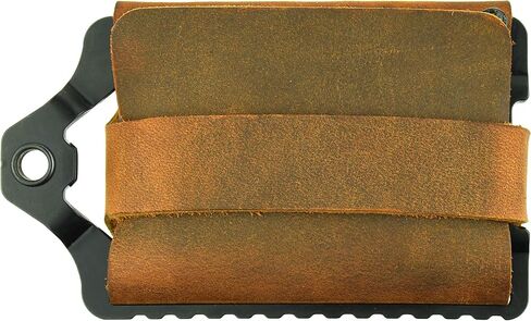 Trayvax Element Wallet (Black | Tobacco Brown Leather) in Kuwait