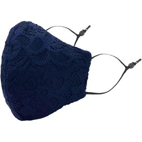 قناع وجه للسيدات من Kiyonna Masker-AID جميل من الدانتيل لحفلات الزفاف والمناسبات الخاصة، قابل لإعادة الاستخدام، قناع وجه للبالغين فوق الأذن in Kuwait