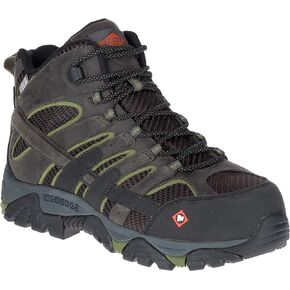 Merrell Men's Moab 2 Vent Mid Waterproof CT Work Boots, Pewter, 10 W US in Saudi Arabia