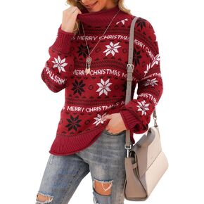 Jouica Women's Turtleneck Oversized Sweaters Batwing Long Sleeve Pullover Loose Chunky Knit Jumper in Kuwait